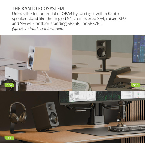 Powered Reference Speakers Kanto Ora4 140w W/ Bluetooth 5.0