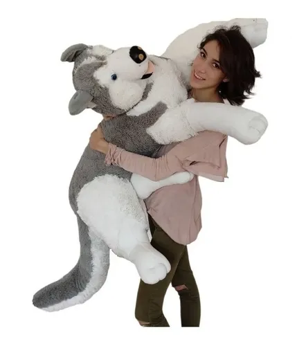 Husky de peluche gigante hot sale