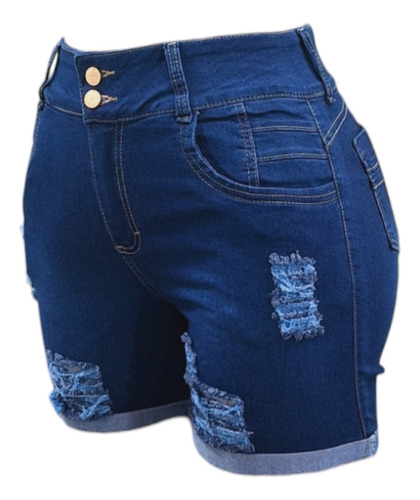Short Mujer Mezclilla Bermuda Talla Extra Jeans Coral