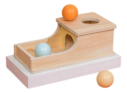 Caja De Permanencia De Objetos Montessori De Madera Con