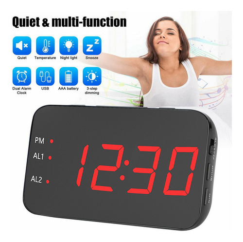 R Reloj De Alarma De Control De Voz Reloj De Radio Digital
