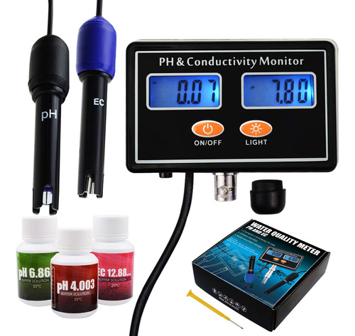 Medidor De Conductividad Ph/ec Con Probador De Calidad De Ag