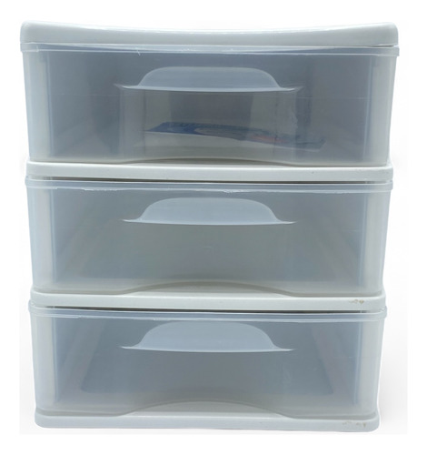 Gaveteiro Organizador Multiuso 3 Gavetas 35x25x29 Cm Branco
