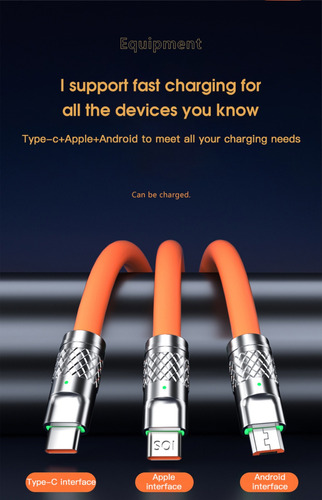 3 En 1 Multifunción Carga Rápida Cable De Datos Cable Usb