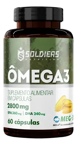 Soldiers Nutrition Ômega 3 2800mg 60 Cápsulas Soldiers Nutrition Cora