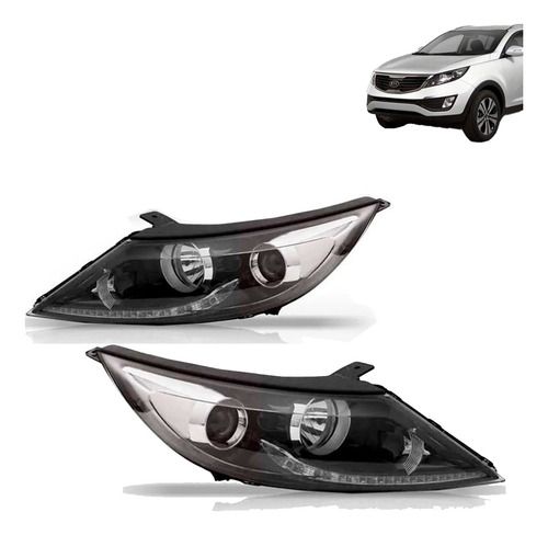 Par Farol Sportage Ex 2011 12 13 14 15 16 Sem Motor Com Led