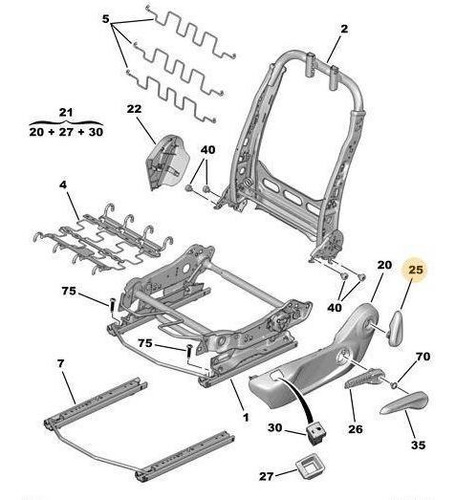 Manija Rebatible Asiento Delantero Citroën C-elysee