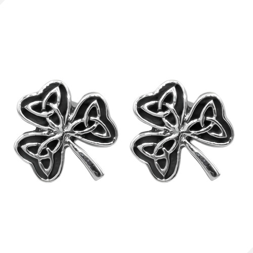 Aros Trebol Celta Triqueta Pequeños Plata Fina 925 | E319