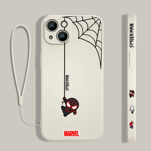 Funda De Teléfono Marvel Spiderman Para iPhone 15 14 13 12 M