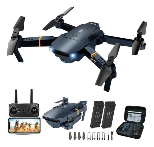 Drones: Cuadricóptero Rc Plegable Con Cámara Fpv 1080p, Para