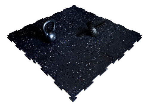 Piso De Caucho Reciclado Antiderrapante 6m2 Uso Rudo (24 Pz) Chispas