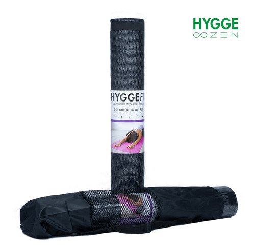 Imagen 2 de 10 de Mat Yoga Colchoneta Pvc 4mm Con Correa + Funda De Regalo