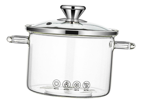 Panela De Vidro, Panela De Macarrão Instantâneo Com 3,5l