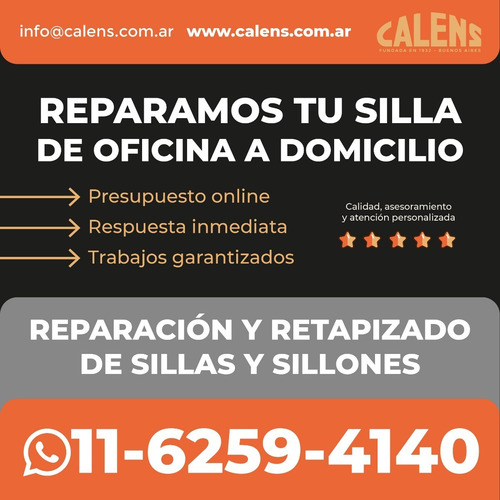 Imagen 1 de 11 de Reparación Service De Sillas De Oficina A Domicilio Calens