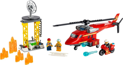 Lego City 60281 Helicóptero De Rescate De Bomberos