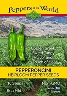 Pepperoncini Golden Greek Seeds Pimienta De Reliquia, Dulce,