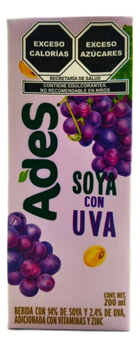 Bebida De Soya Ades Sabores Surtidos 40 Piezas De 200 Ml