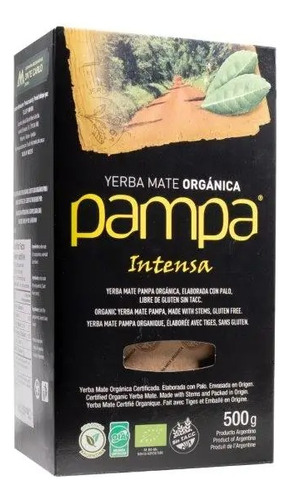 Yerba Mate Orgánica Pampa Intensa 1/2 Kg Sabor Intenso