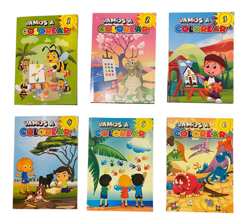 Imagen 1 de 6 de Pack Vamos A Colorear 6 Tomos Libros Para Pintar