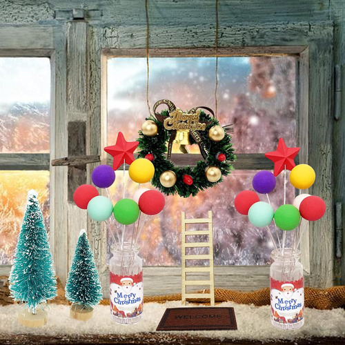 2 Juegos De Casa De Muñecas En Miniatura, Estrella De Globo