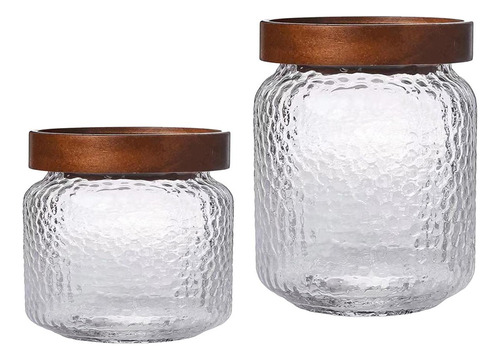 Muyier 2x Tarro De Galletas Hermético Con Tapa De Cristal