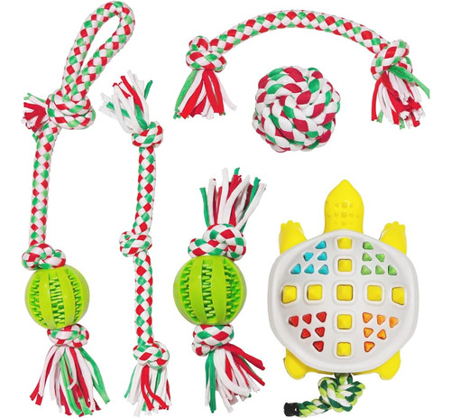 ~? Dog Chew Rope Toys 6 Packs, With Ball, Turtle Dog Chew To