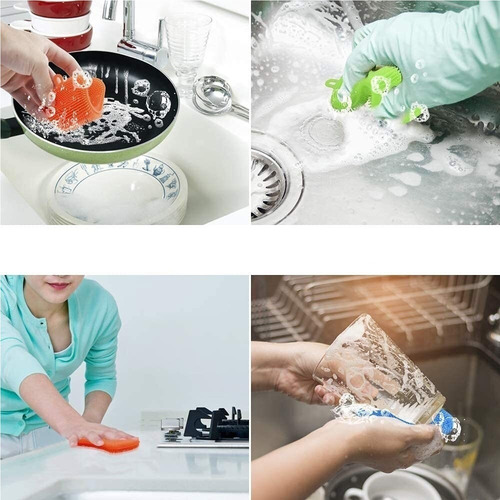 3 Piezas De Esponja De Silicona Para Lavar Platos