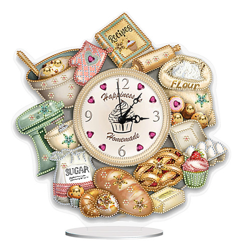 Reloj De Pintura Con Diamantes Acrylic Bread Y5b