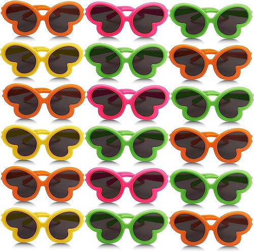 Gafas Sol Para Niños Paquete 24 Lentes Sol Neon A Granel Par