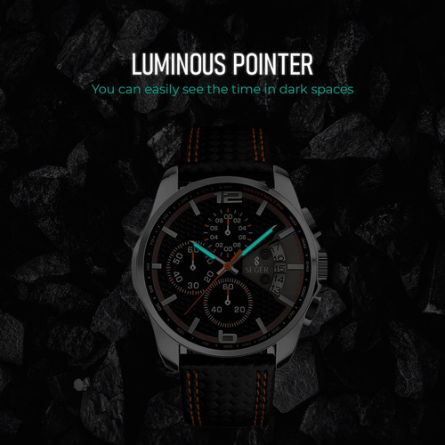 Imagen 8 de 10 de Reloj Hombre Seger 9106 Original Eeuu Elegante Casual Lujoso
