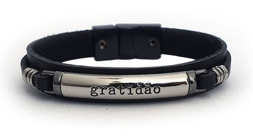 Imagem 2 de 5 de Pulseira Casual Masculina Thank