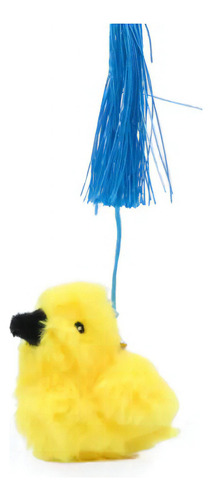 Juguete Para Gato Con Vara Bambu Y Ave De Peluche Con Catnip Color UNICO