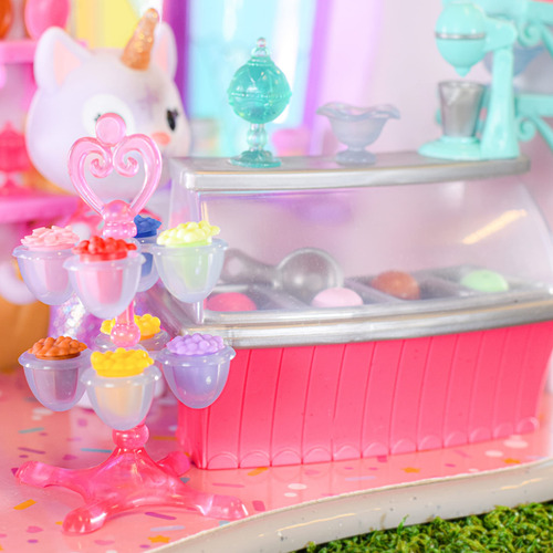 Juego De Casa De Muñecas Cristal Con 36 Accesorios Unicornio