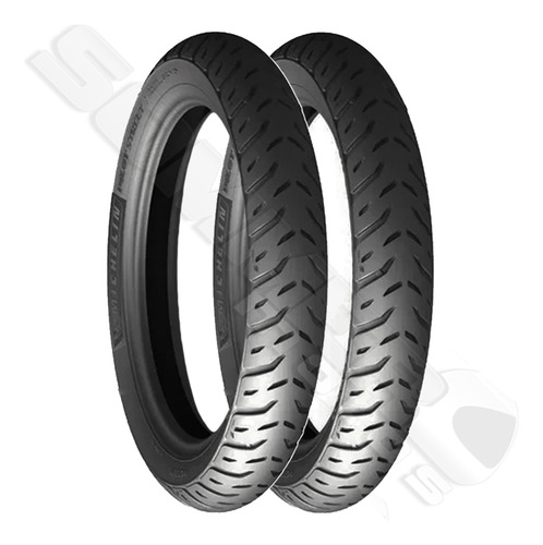 Par Pneu 80-100-14 + 80-100-14 Pilot Street 2 Michelin