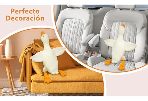 A Peluche De Ganso Grande, Peluche Súper Suave, Blanco, 60