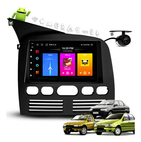 Kit Multimídia Android Carplay 7 Pol Palio/siena/strada G1