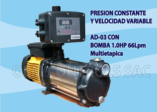 Presion Constante Velocidad Variable Kit Con Bomba 1 Hp Alco