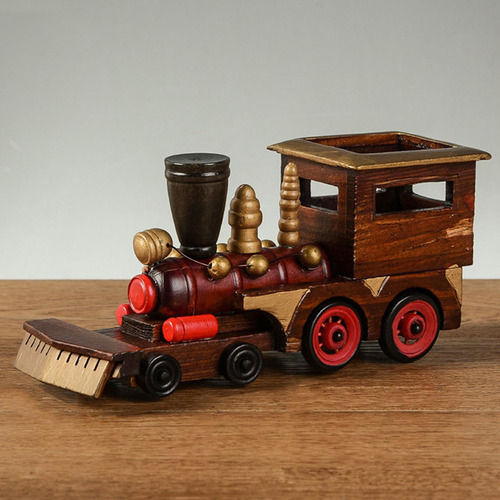 Elegante Modelo De Tren De Madera Para Decoración De C