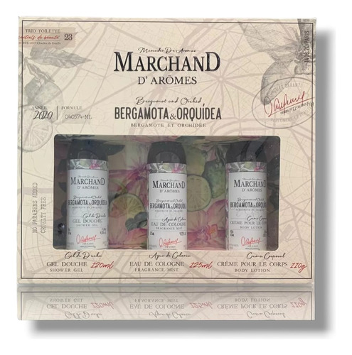 Marchand Orquidea & Bergamota Colonia + Crema +gel Ducha