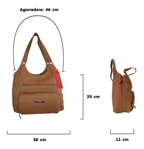 Imagen 3 de 6 de Bolsa / Bolso Rosetti De Mano Para Dama Mujer Estilo Tote