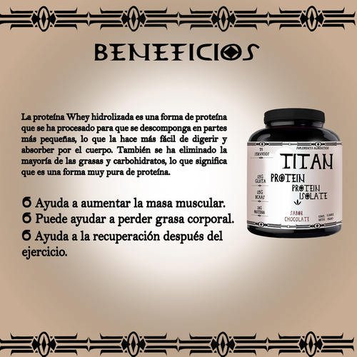 Proteína Whey Hs Hidrolizada Isolate Titan 2.2 Kg Sabores Chocolate