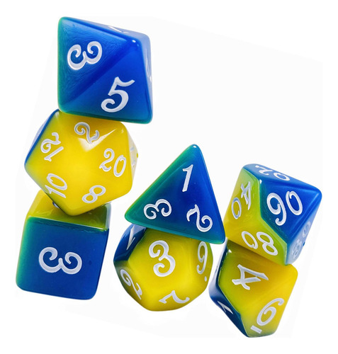 2 X 7 Piezas De Dados De Juego De Varios Lados, Juego De