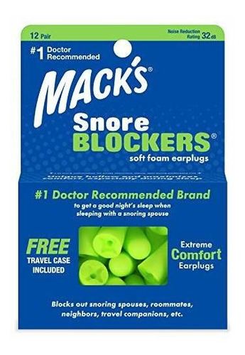 Tapones Para Oídos - Macks Snore Blockers Soft Foam Earplugs