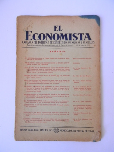El Economista Revista Estudios Económicos México 1941