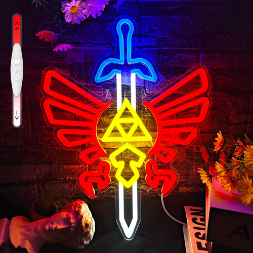 Zelda - Letrero De Neon Con Espada Para Gamer, Para Decoraci