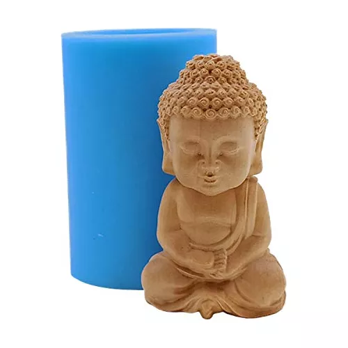 Molde de silicona de cuatro caras para velas de Buda Avalokitesvara, molde  de silicona para hacer velas 3D, resina Eposy, yeso, manualidades, moldes