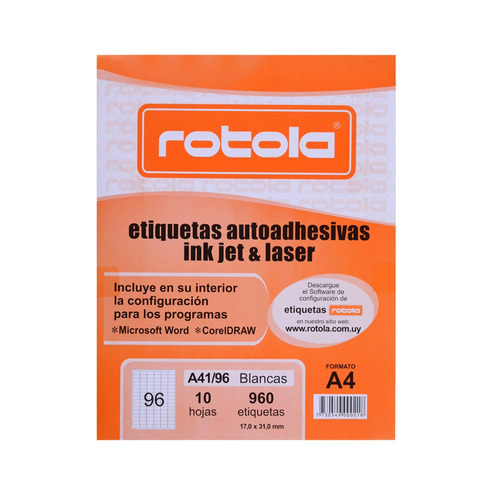 Etiqueta Rotola A41/96 17,0x31,0 X960uni - Mosca