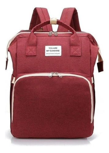 Par de mochilas de viaje multifuncionales impermeables, color rojo