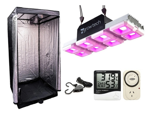 Kit Indoor Carpa Cultivo Growtech 400w Timer Poleas Htc-1