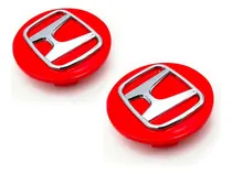 Comprar Par De  Centros De Rin Honda City 18-20 Rojo\u002Fcromo 69 Mm